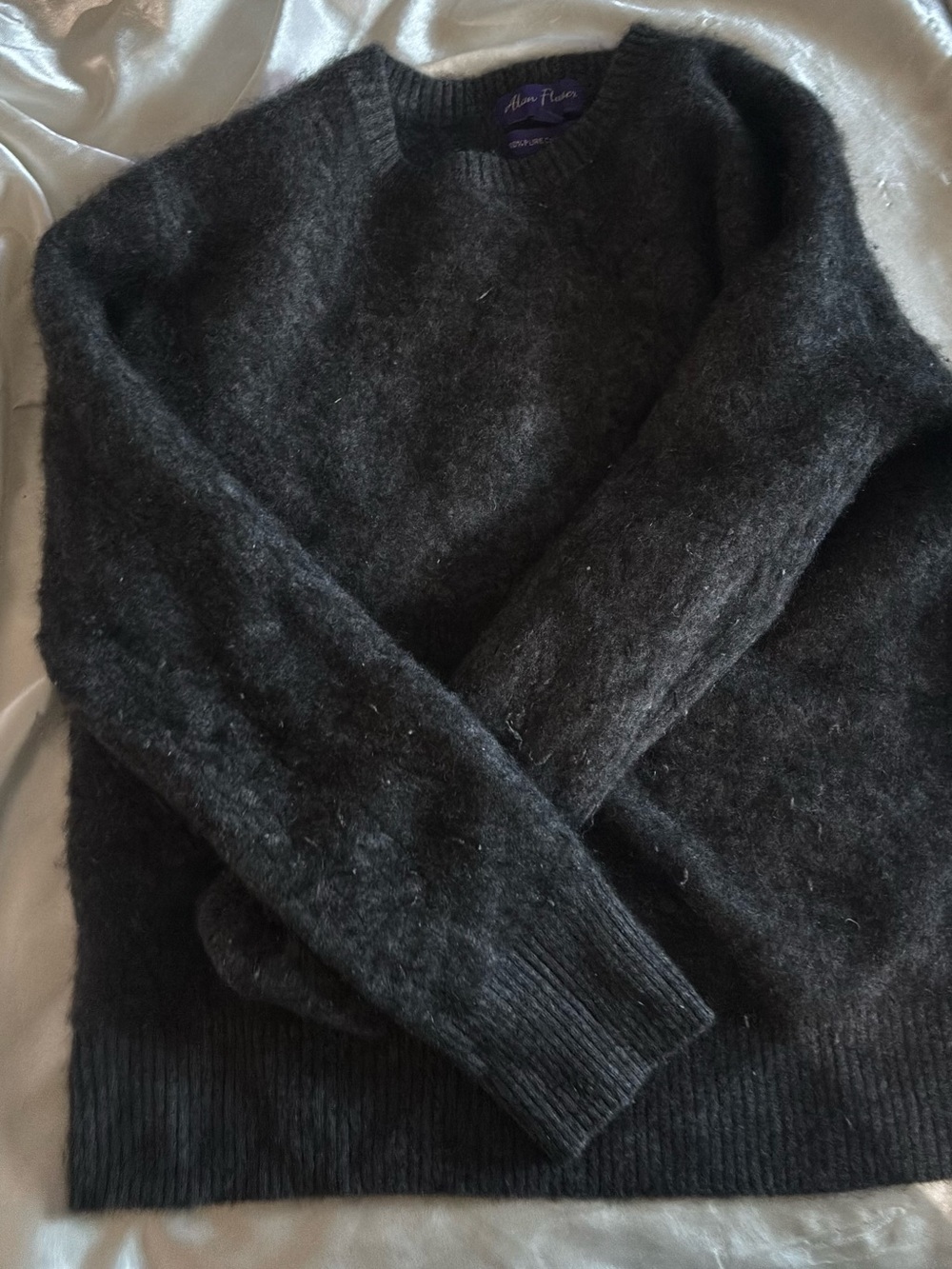 Alan Flusser Charcoal Gray Cashmere Sweater